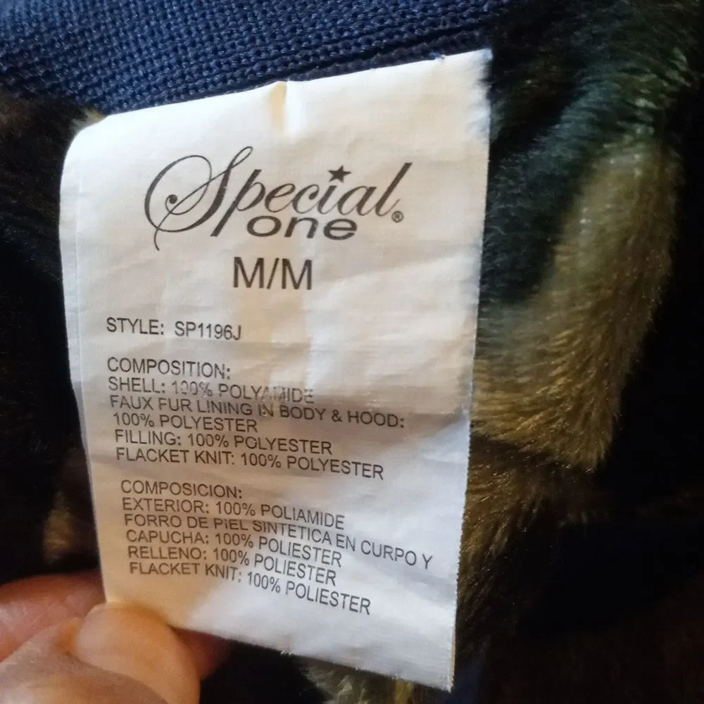 Special One Premium Quality Blue Puffer Jacket Size M